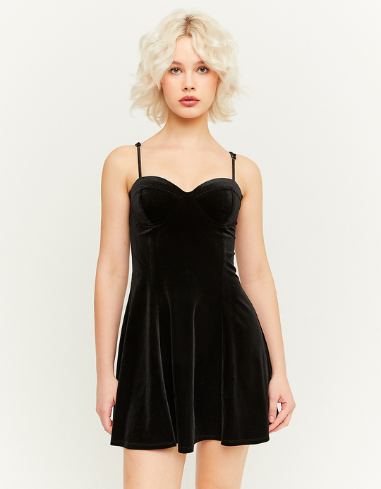 TALLY WEiJL, Robe Courte Noire en Velours for Women