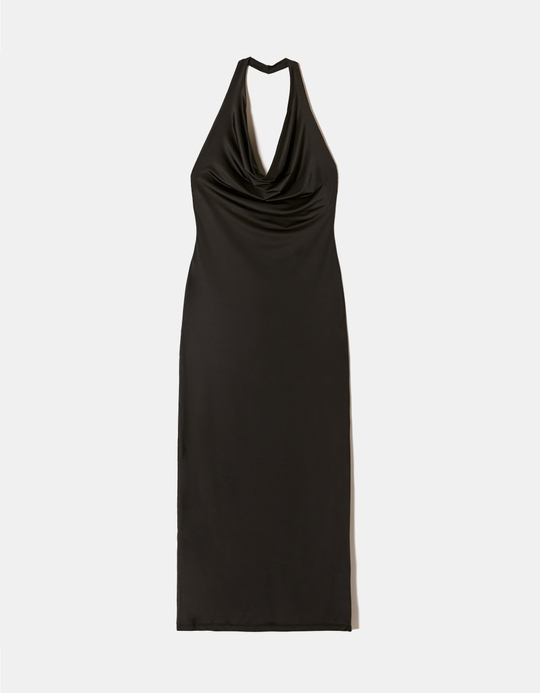 TALLY WEiJL, Black Maxi Dress with Slit for Women