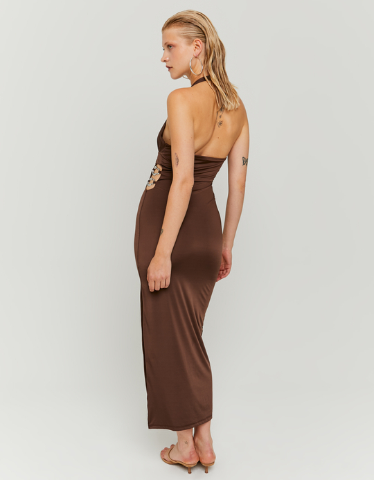 TALLY WEiJL, Braunes Langes Kleid mit Schnalle for Women