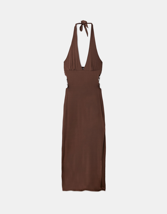 TALLY WEiJL, Braunes Langes Kleid mit Schnalle for Women