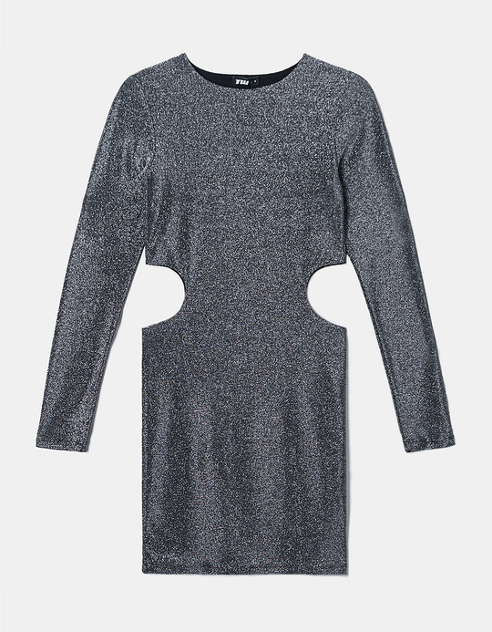 TALLY WEiJL, Grau ausgeschnittenes Lurex Minikleid for Women