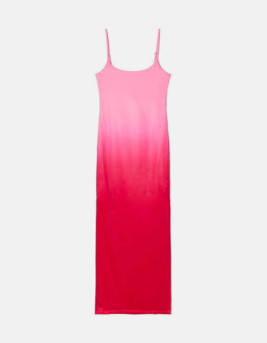 TALLY WEiJL, Gradient Pink Bodycon Long Dress for Women