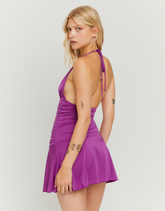 TALLY WEiJL, Lila Mini Kleid mit Halter Neck for Women