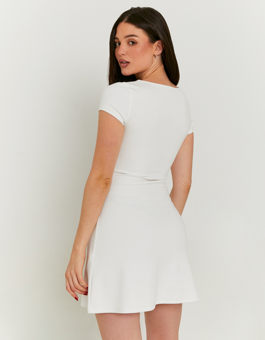 TALLY WEiJL, White Basic Mini Dress for Women