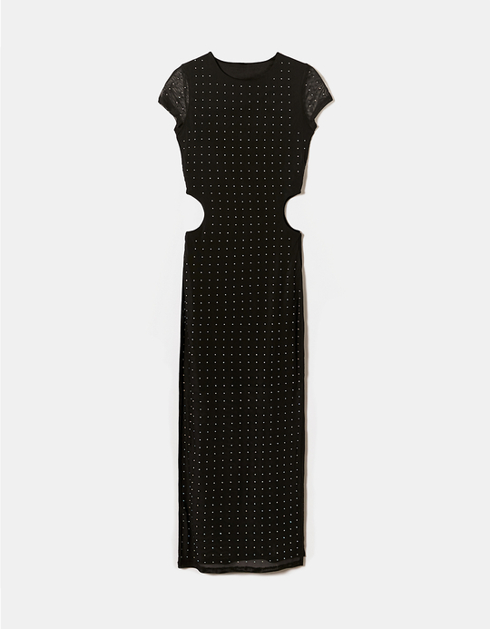 TALLY WEiJL, Robe midi noire a strass for Women