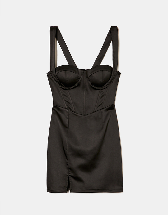 TALLY WEiJL, Robe courte en satin noire for Women