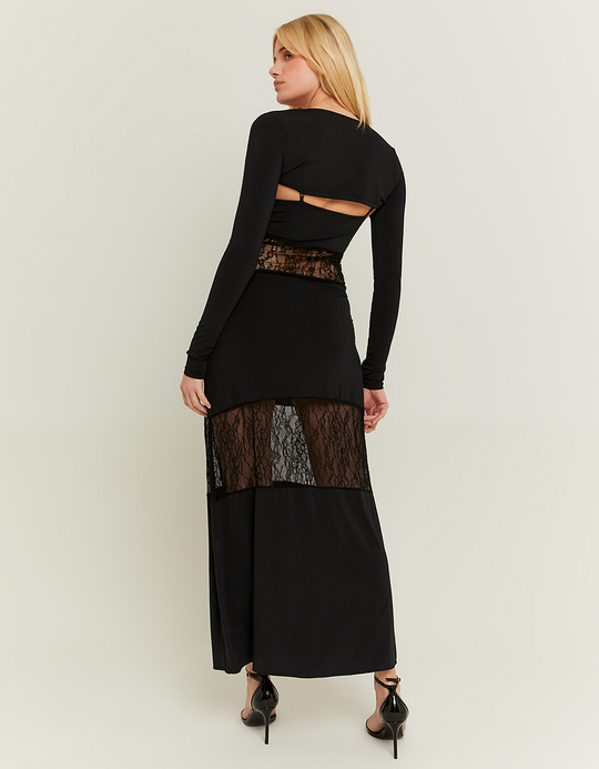 TALLY WEiJL, Schwarzes Spitzen Midi Kleid for Women