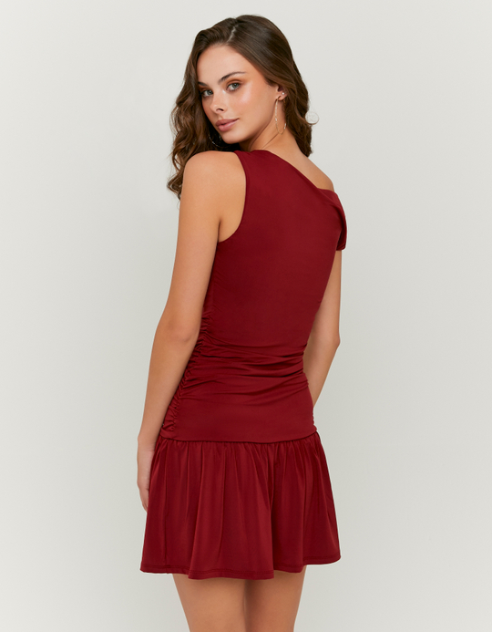TALLY WEiJL, Rotes asymmetrisches gerafftes Minikleid for Women