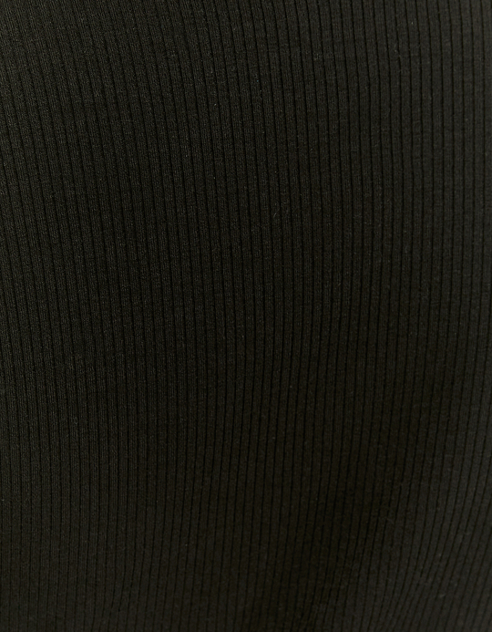TALLY WEiJL, Black Ribbed Mini Dress for Women