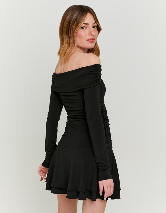 TALLY WEiJL, Robe Noire Courte Épaules Dénudées for Women