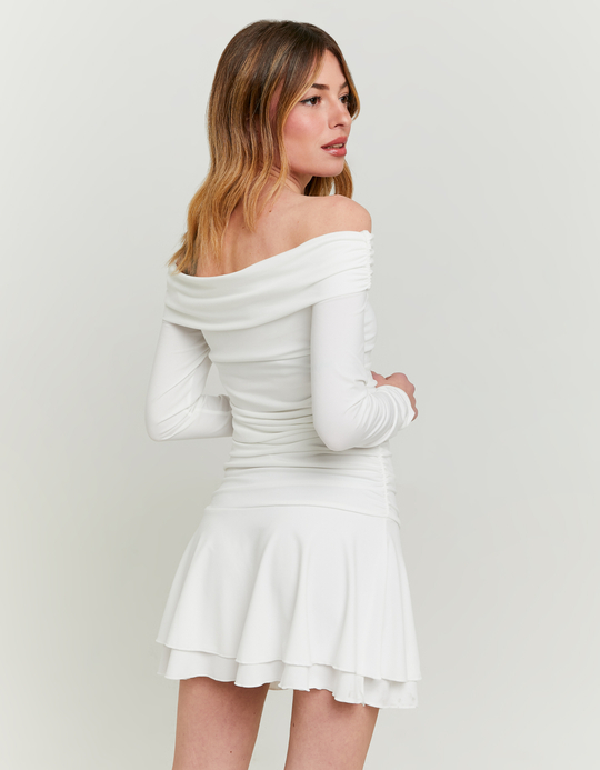 TALLY WEiJL, Weißes Off-Shoulder Minikleid for Women