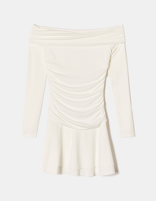 TALLY WEiJL, Weißes Off-Shoulder Minikleid for Women