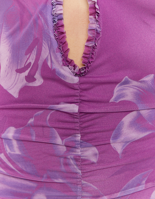 TALLY WEiJL, Langes Lila Kleid mit Blumen for Women