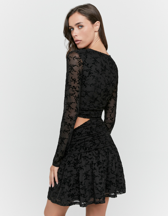 TALLY WEiJL, Schwarzes Spitzen Minikleid mit Cut Out for Women