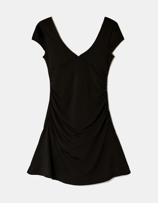 TALLY WEiJL, Black Mini Ruffle Dress for Women