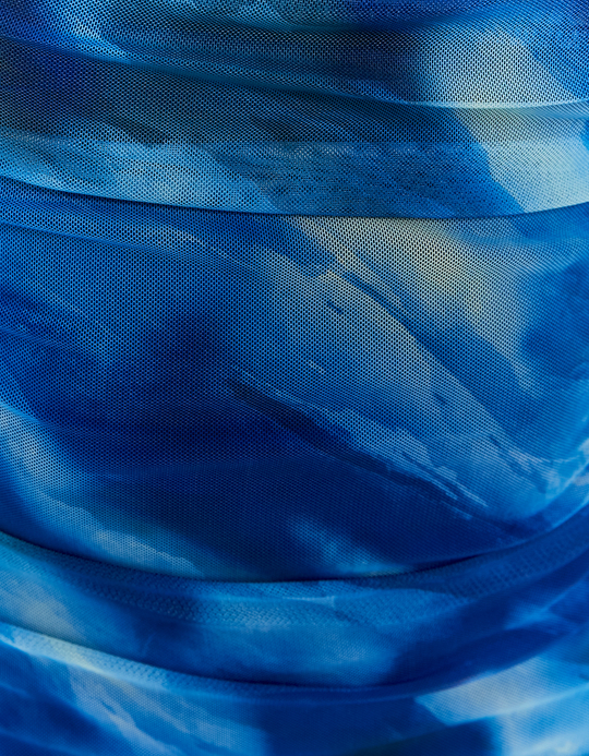TALLY WEiJL, Blue Printed Long Dress for Women