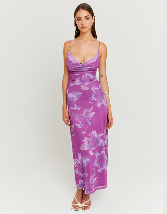 TALLY WEiJL, Purple Printed Long Dress for Women