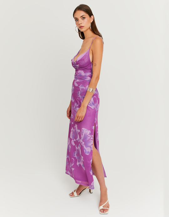 TALLY WEiJL, Langes Lila Kleid mit Print for Women