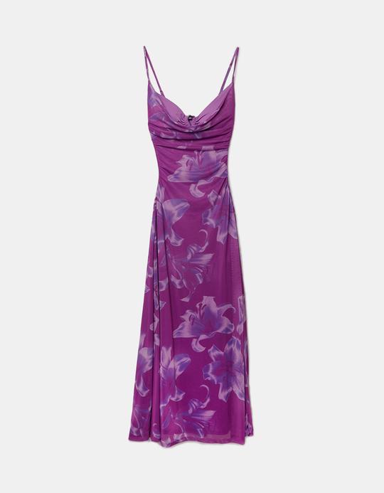 TALLY WEiJL, Langes Lila Kleid mit Print for Women