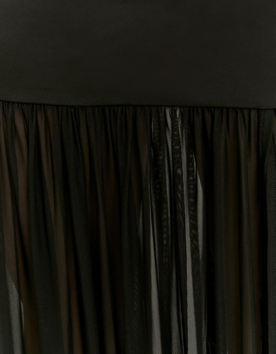 TALLY WEiJL, Black Maxi Dress with Side Slit for Women