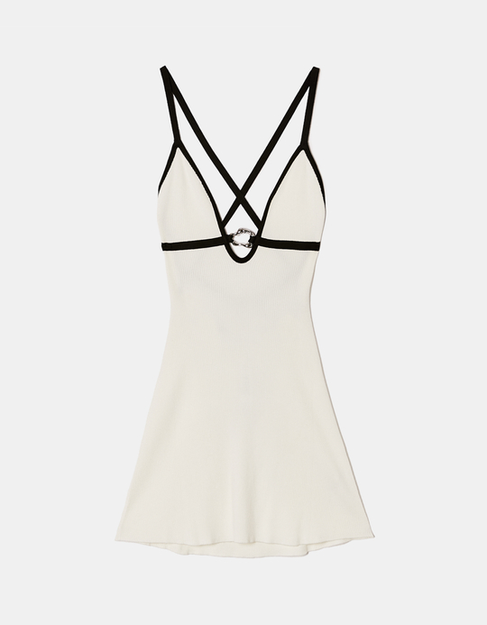 TALLY WEiJL, Vestito A-line Bianco in Maglia for Women