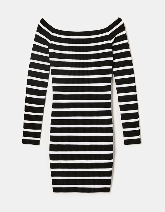 TALLY WEiJL, Robe bustier en maille rayée for Women