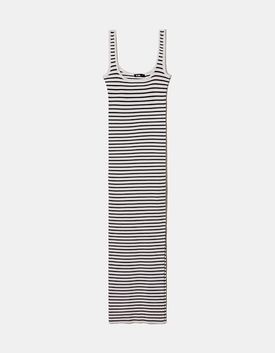 TALLY WEiJL, Basic Midi Dress with Slit for Women