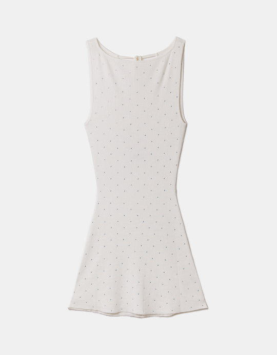 TALLY WEiJL, Φόρεμα Πλεκτό Λευκό for Women