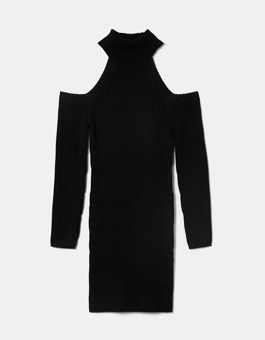 TALLY WEiJL, Robe Courte Noire Côtelée for Women