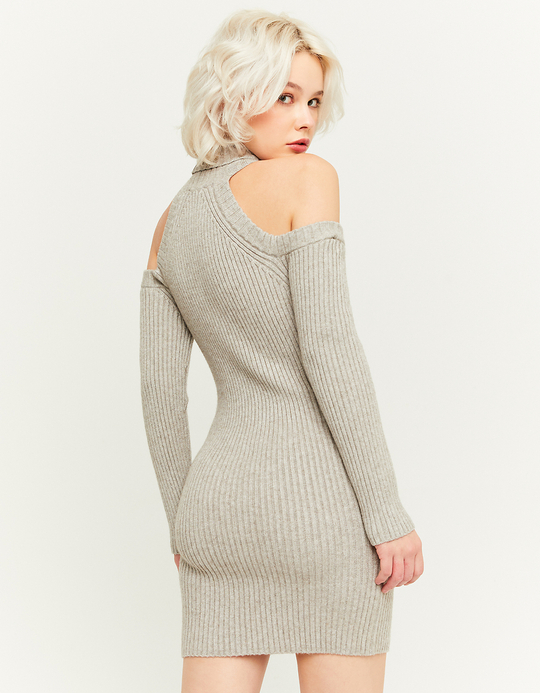 TALLY WEiJL, Graues Rippenstrick Minikleid for Women