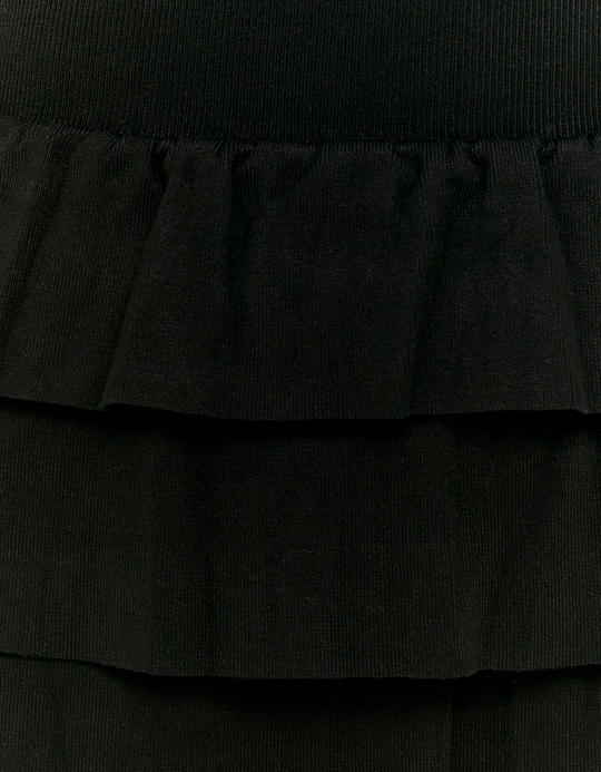 TALLY WEiJL, Schwarzes Strickkleid mit Rüschen for Women