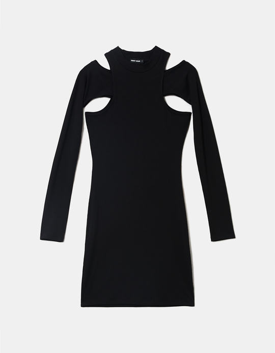 TALLY WEiJL, Robe Courte à Découpes Noire for Women