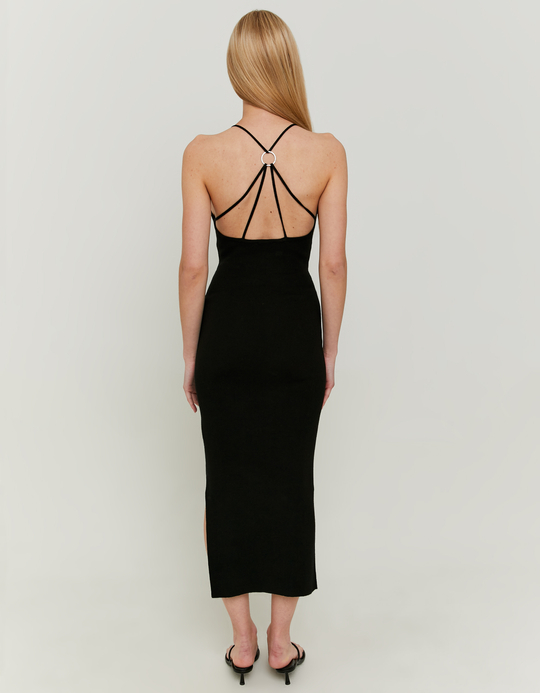 TALLY WEiJL, Φόρεμα Midi Πλεκτό Μαύρο for Women