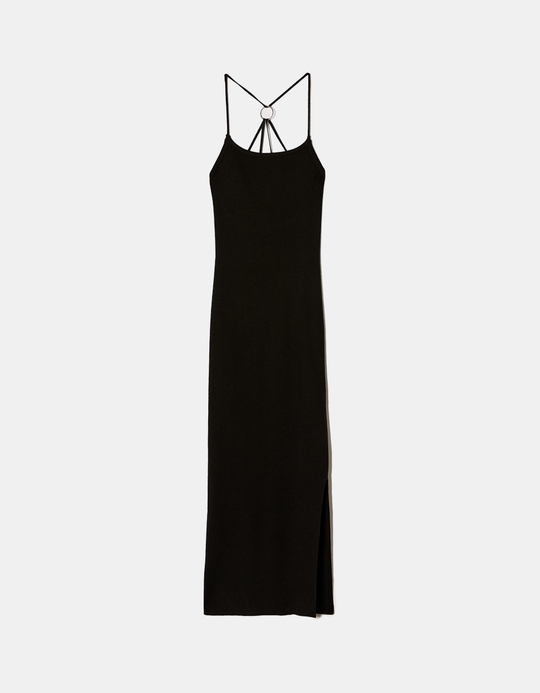 TALLY WEiJL, Φόρεμα Midi Πλεκτό Μαύρο for Women