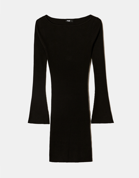 TALLY WEiJL, Vestito Corto Nero In Maglia for Women