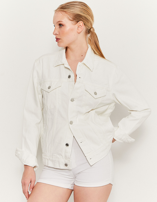 TALLY WEiJL, White Denim Jacket for Women