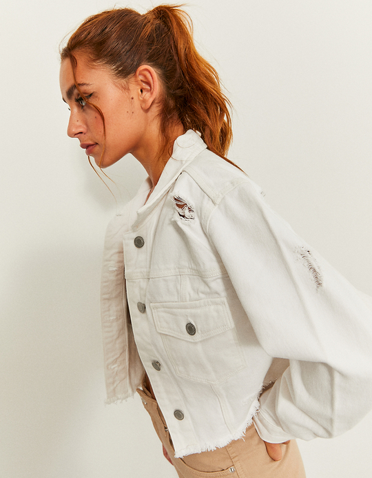 TALLY WEiJL, Weiße Jeansjacke for Women