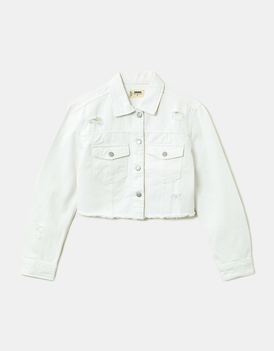 TALLY WEiJL, Weiße Jeansjacke for Women