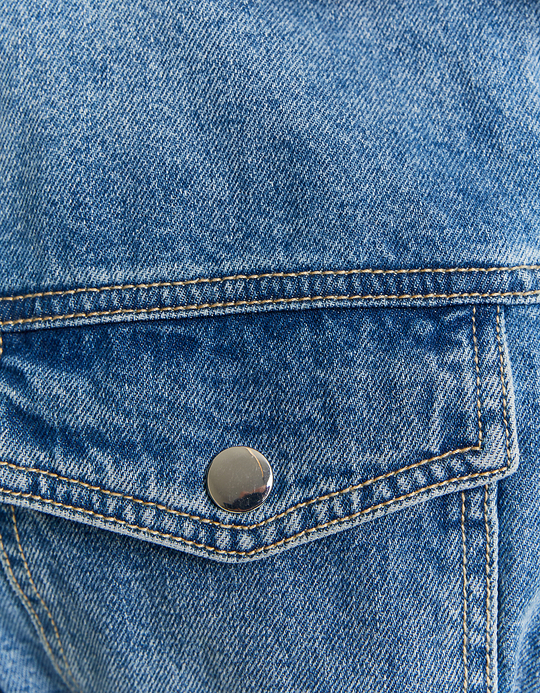TALLY WEiJL, Blaue Jeansjacke mit Teddy-Fell gefüttert for Women