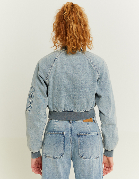 TALLY WEiJL, Giacca Bomber Corta in Denim for Women