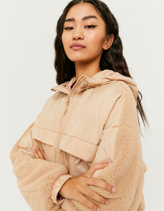 TALLY WEiJL, Giacca Teddy Corta Beige for Women