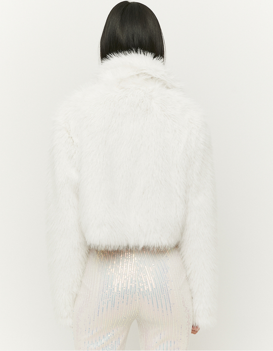 TALLY WEiJL, Veste Fausse Fourrure Blanche for Women