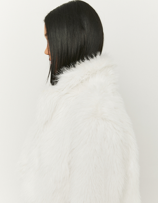 TALLY WEiJL, Veste Fausse Fourrure Blanche for Women