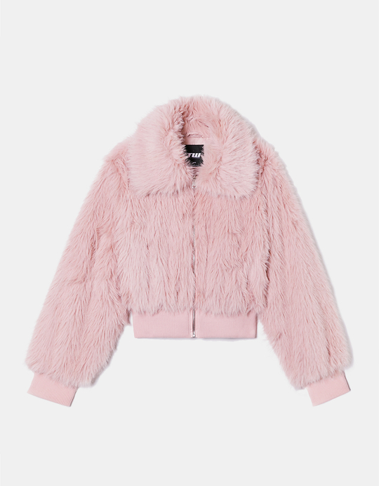 TALLY WEiJL, Rosa Kunstpelz-Jacke for Women