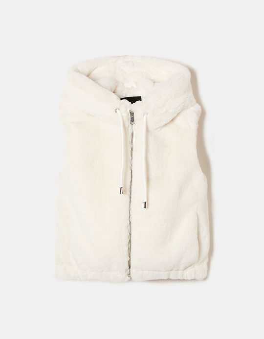 TALLY WEiJL, Giacca Smanicata In Pelliccia Sintetica Bianca for Women