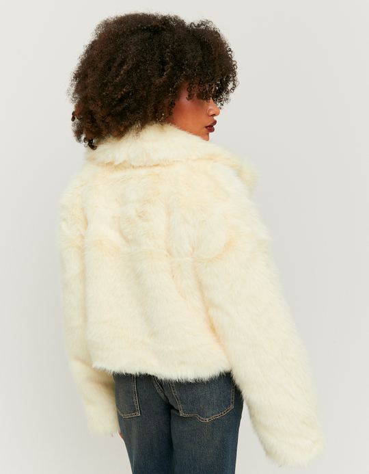 TALLY WEiJL, Giacca in Finta Pelliccia Gialla Extra Fluffy for Women