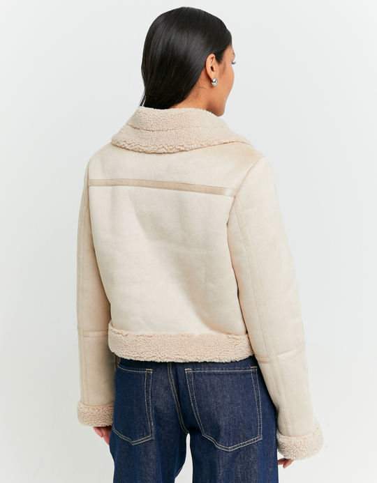 TALLY WEiJL, White Aviator Jacket for Women