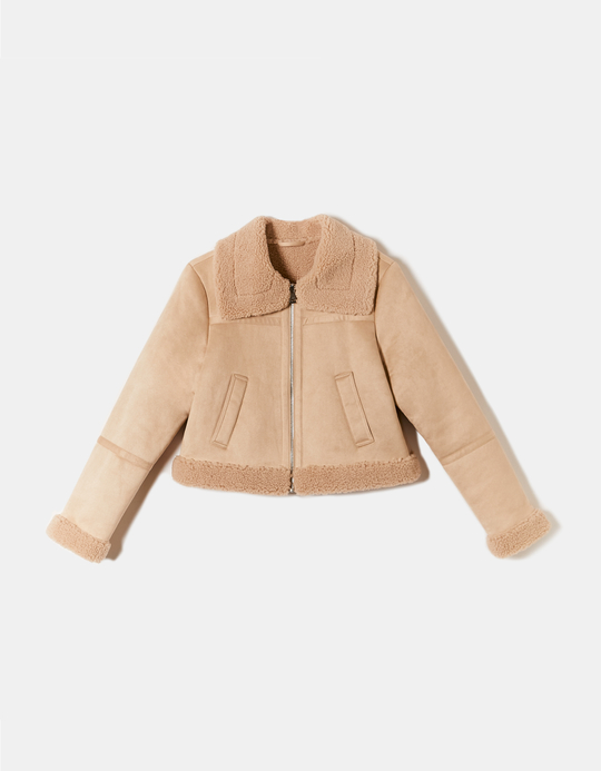 TALLY WEiJL, White Aviator Jacket for Women