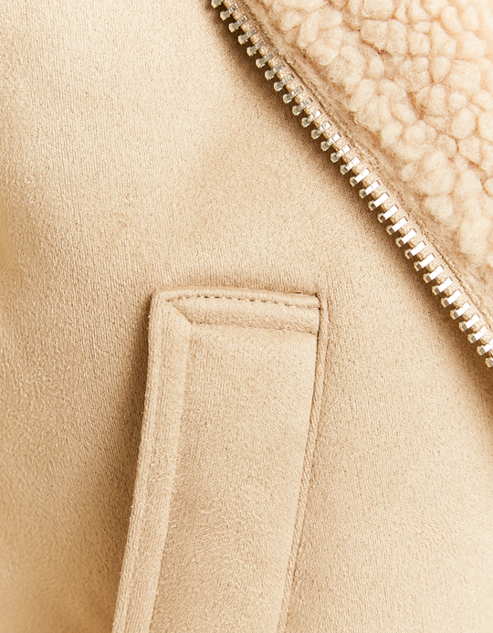 TALLY WEiJL, White Aviator Jacket for Women