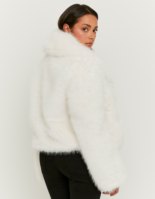 TALLY WEiJL, Beige Faux Fur Jacket for Women